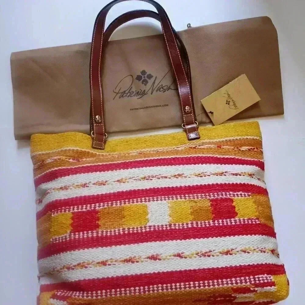 PATRICIA NASH Chennai Hand Loomed Woven Cotton Tote/Shoulder Bag/Compute… - Picture 7 of 8
